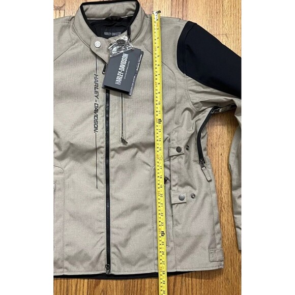 NWT $300.00 Harley-Davidson Mens Piledriver 2.0 Snaptab Textile Jacket Tan LARGE - Picture 13 of 16